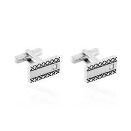 Boutons De Manchette Clement Acier Blanc Oxyde De Zirconium - Boutons de manchette Homme | Histoire d’Or