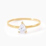 Bague Or Jaune Solitaire Harrietta Oxyde De Zirconium - Bagues solitaires Femme | Histoire d&rsquo;Or