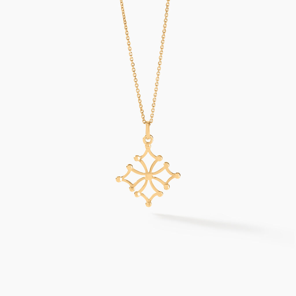 Pendentif Dajo Croix Occitane Or Jaune - Pendentifs Famille | Histoire d&rsquo;Or