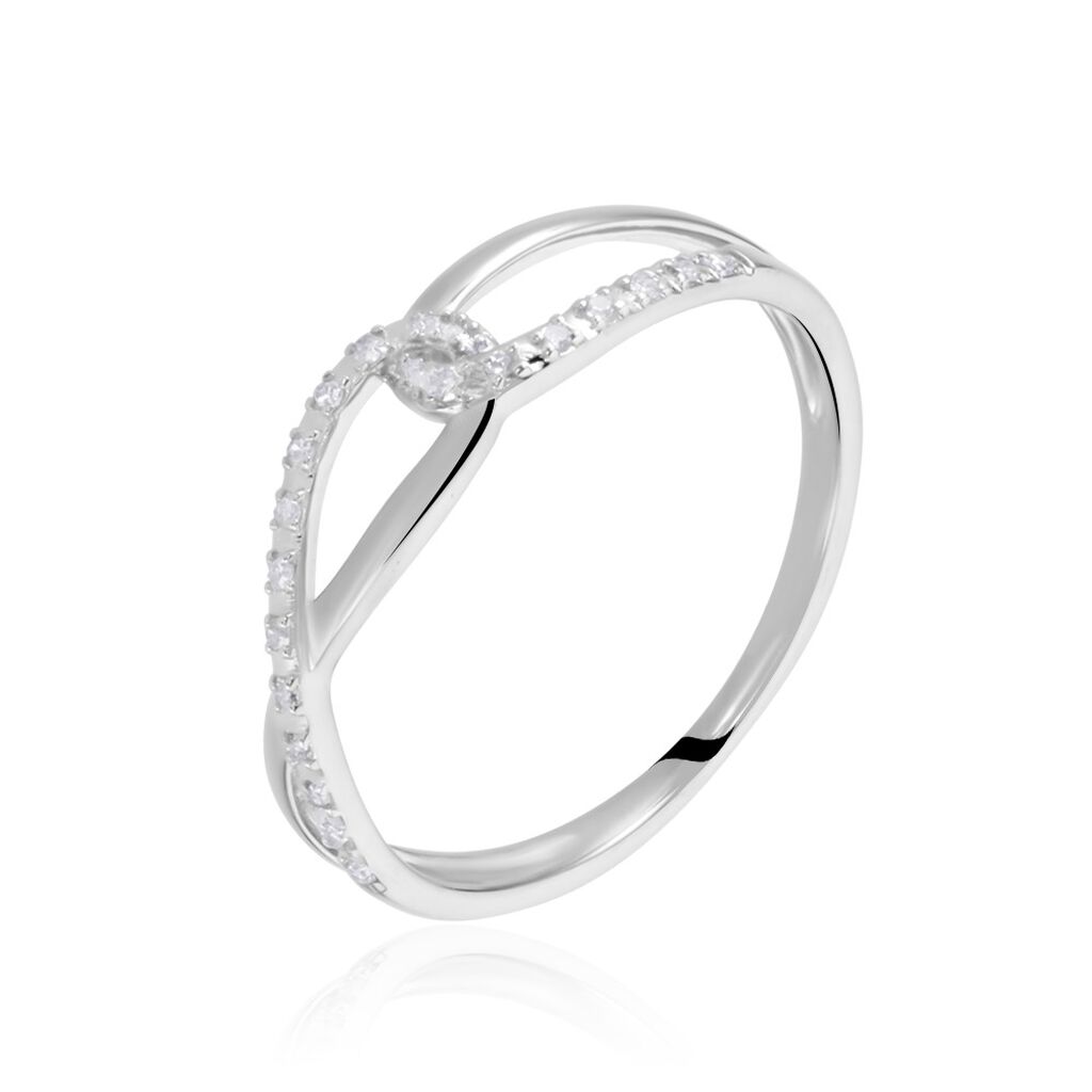 Bague Osanna Or Blanc Diamants - Bagues avec pierre Femme | Histoire d’Or