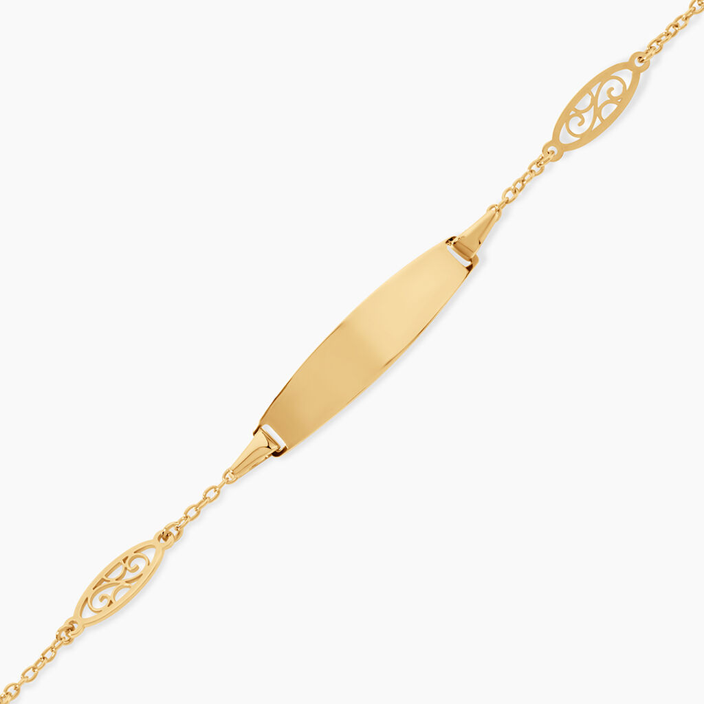 Bracelet Identit&eacute;e Eudoxie Argent Dor&eacute; A L'Or 750/1000 - Gourmettes Femme | Histoire d&rsquo;Or