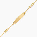 Bracelet Identit&eacute;e Eudoxie Argent Dor&eacute; A L'Or 750/1000 - Gourmettes Femme | Histoire d&rsquo;Or
