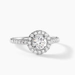 Bague Mentoura Platine Blanc Diamant Synth&eacute;tique - Bagues solitaires Femme | Histoire d&rsquo;Or