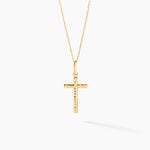 Pendentif Benny Croix Ciselee Or Jaune - Pendentifs Communion Femme | Histoire d&rsquo;Or