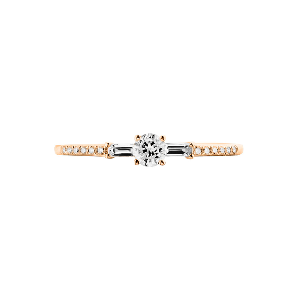 Bague Solitaire Nina Or Rose Diamant - Bagues solitaires Femme | Histoire d’Or