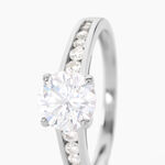 Bague Solitaire Tatjana Or Blanc Oxyde De Zirconium - Bagues solitaires Femme | Histoire d&rsquo;Or