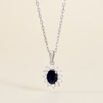 Pendentif Vladimir Or Blanc Saphir Et Diamant - Pendentifs Femme | Histoire d&rsquo;Or