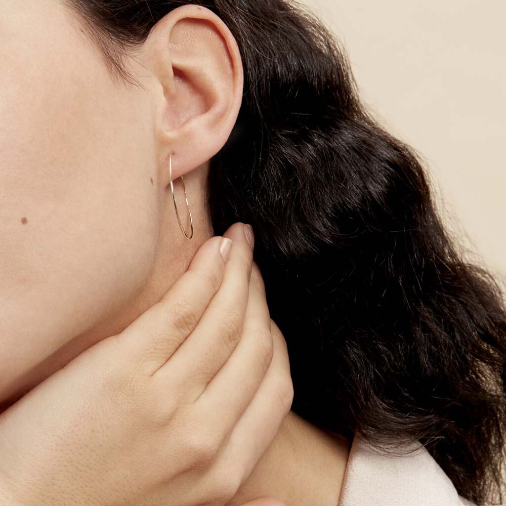 Créoles Muses Or Jaune - Boucles d'oreilles créoles Femme | Histoire d’Or