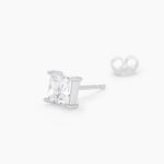 Boucles D'oreilles Puces Argent Blanc Alys Oxyde De Zirconium - Boucles d'oreilles fantaisie Femme | Histoire d&rsquo;Or