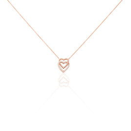 Collier Ottavia Argent Rose Oxyde De Zirconium - Colliers Coeur Femme | Histoire d’Or