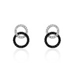 Boucles D'oreilles Puces Bella Or Blanc Diamant - Clous d'oreilles Femme | Histoire d&rsquo;Or
