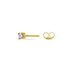 Boucles D'oreilles Puces Clavie Or Jaune Diamant - Clous d'oreilles Femme | Histoire d&rsquo;Or
