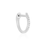 Cr&eacute;ole Unitaire Aryanna Or Blanc Diamant - Piercings d'oreilles Famille | Histoire d&rsquo;Or