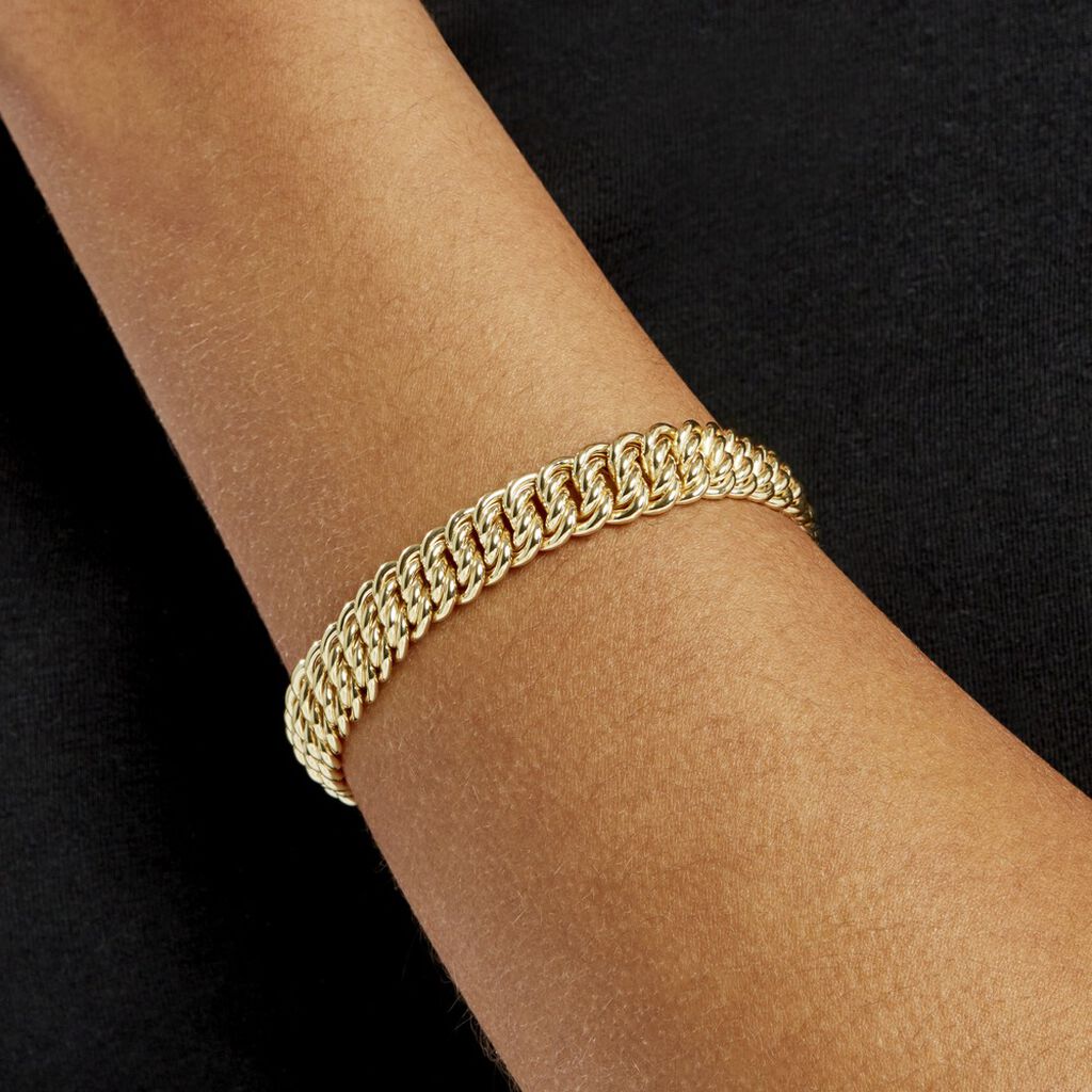 Bracelet Jimmy Maille Americaine Or Jaune - Bracelets chaîne Femme | Histoire d’Or