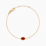 Bracelet Memory Plaqu&eacute; Or Jaune Pierre De Synthese - Bracelets Femme | Histoire d&rsquo;Or