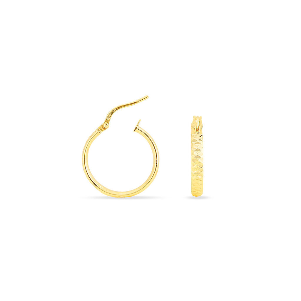 Créoles Sonia Or Jaune - Boucles d'oreilles créoles Femme | Histoire d’Or