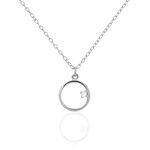 Collier Anas Argent Blanc Oxyde De Zirconium - Colliers fantaisie Femme | Histoire d&rsquo;Or