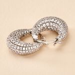 Cr&eacute;oles Sofia Argent Blanc Oxyde De Zirconium - Boucles d'oreilles cr&eacute;oles Femme | Histoire d&rsquo;Or