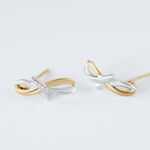 Boucles D'oreilles Puces Soukayna Or Bicolore Diamant - Clous d'oreilles Femme | Histoire d&rsquo;Or