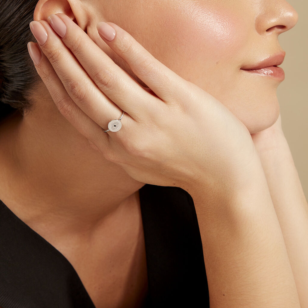 Bague Dristie Argent Blanc Turquoise - Bagues solitaires Femme | Histoire d’Or