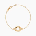 Bracelet Shiny Bold Plaqu&eacute; Or Jaune Oxyde De Zirconium - Bracelets Pierre Femme | Histoire d&rsquo;Or