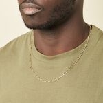 Collier Or Jaune Cameo Maille Altern&eacute;e 1/3 - Chaines Homme | Histoire d&rsquo;Or