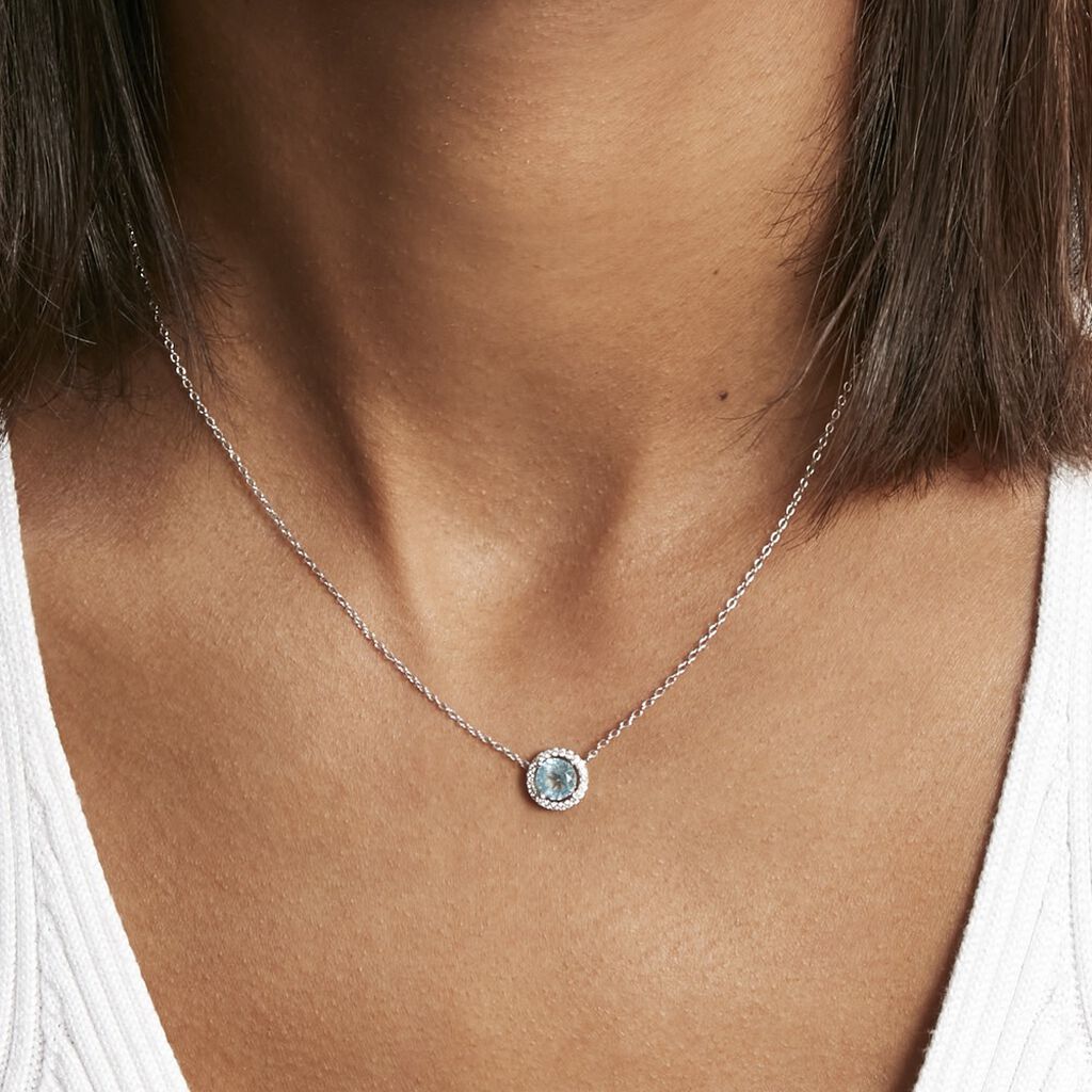 Collier Argent Blanc Rio Copacabana Oxyde De Zirconium - Colliers fantaisie Femme | Histoire d’Or