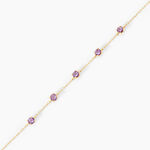 Bracelet Veasna Or Jaune Am&eacute;thyste - Bracelets Femme | Histoire d&rsquo;Or