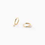 Cr&eacute;oles Massimo Or Jaune Oxyde De Zirconium - Boucles d'oreilles cr&eacute;oles Femme | Histoire d&rsquo;Or