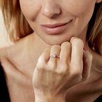 Bague Solitaire Abriel Or Blanc Oxyde De Zirconium - Bagues solitaires Femme | Histoire d&rsquo;Or