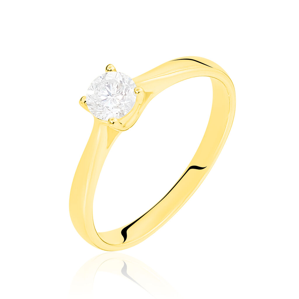 Bague Solitaire Victoria Or Jaune Diamant - Bagues solitaires Femme | Histoire d&rsquo;Or