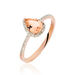 Bague Alice Or Rose Morganite Et Oxyde De Zirconium - Bagues solitaires Femme | Histoire d&rsquo;Or