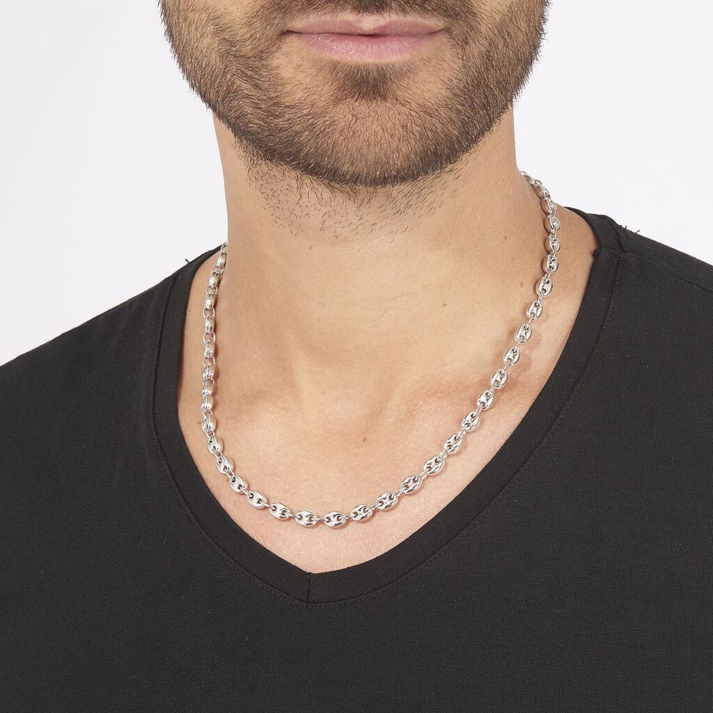 Collier Carrus Argent Blanc - Chaines Homme | Histoire d’Or