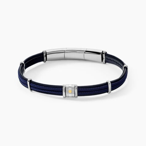 Bracelet Jourdan Cuir Noir - Bracelets Homme | Histoire d&rsquo;Or