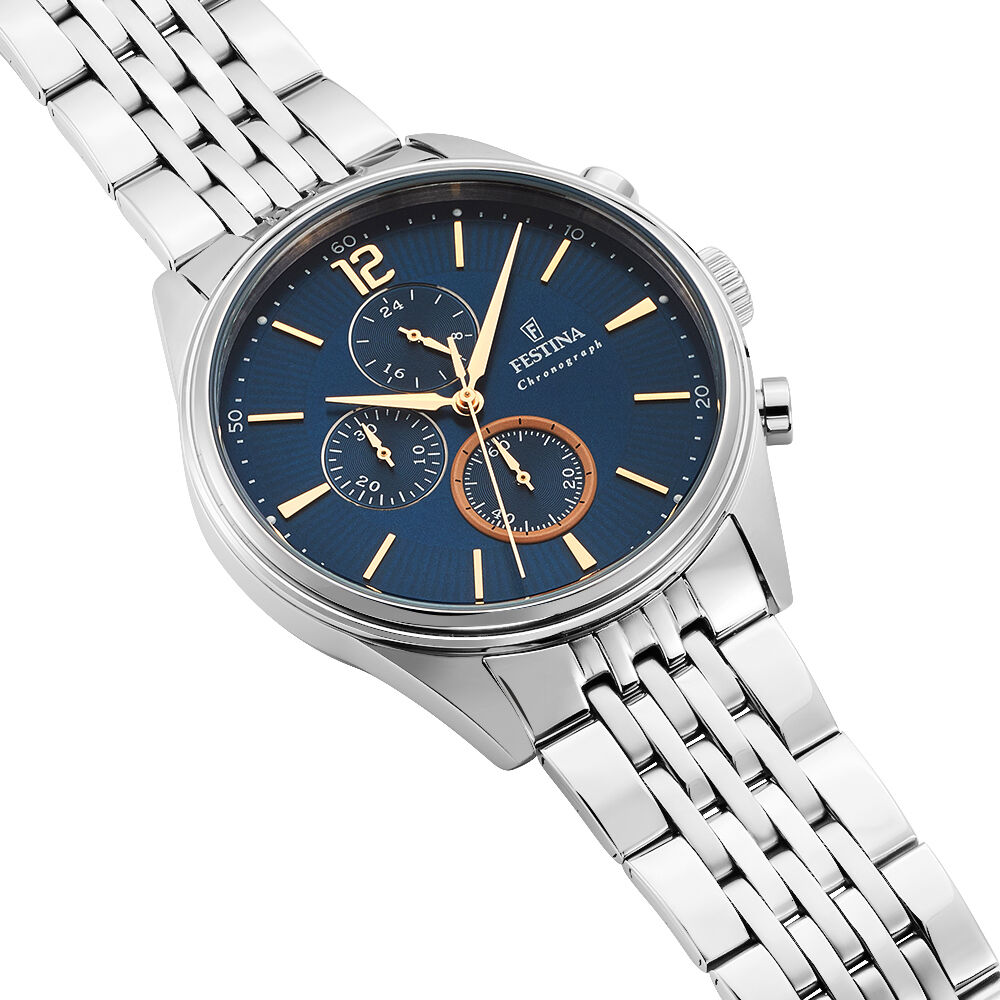 Montres Festina F20285/3 Acier Boucle déployante simple Blanc Ronde -  HIMHBQB6590 • Histoire d'Or