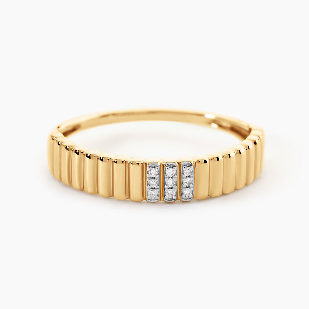 Bague Seosaidh Or Jaune Diamant - Bagues avec pierre  | Histoire d&rsquo;Or