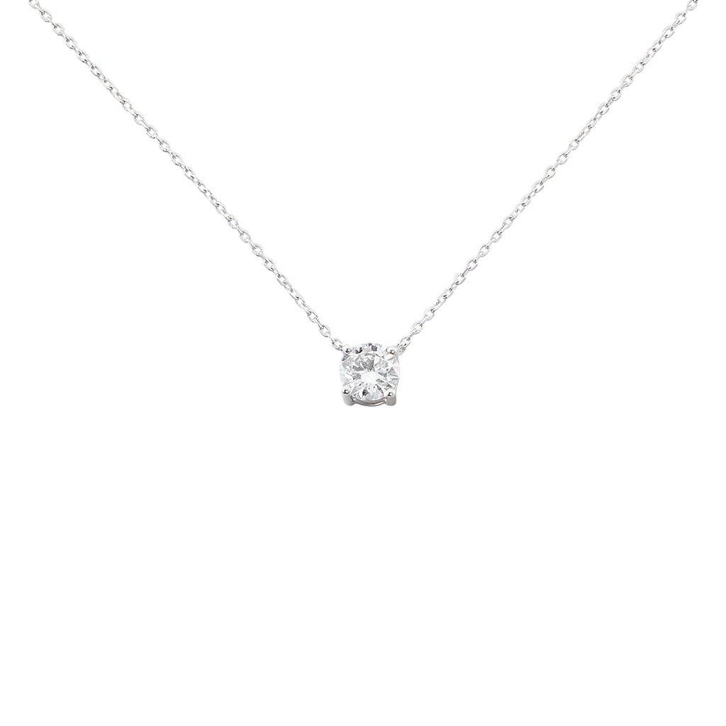 Collier Collection Aphrodite Or Blanc Diamant Synthetique