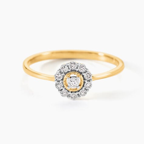 Bague Charletta Or Jaune Diamant - Bagues solitaires Femme | Histoire d&rsquo;Or