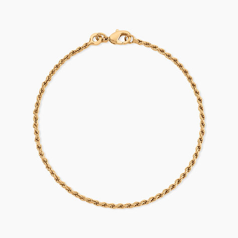 Bracelet Azelys Maille Corde Plaqu&eacute; Or Jaune - Bracelets cha&icirc;ne Femme | Histoire d&rsquo;Or