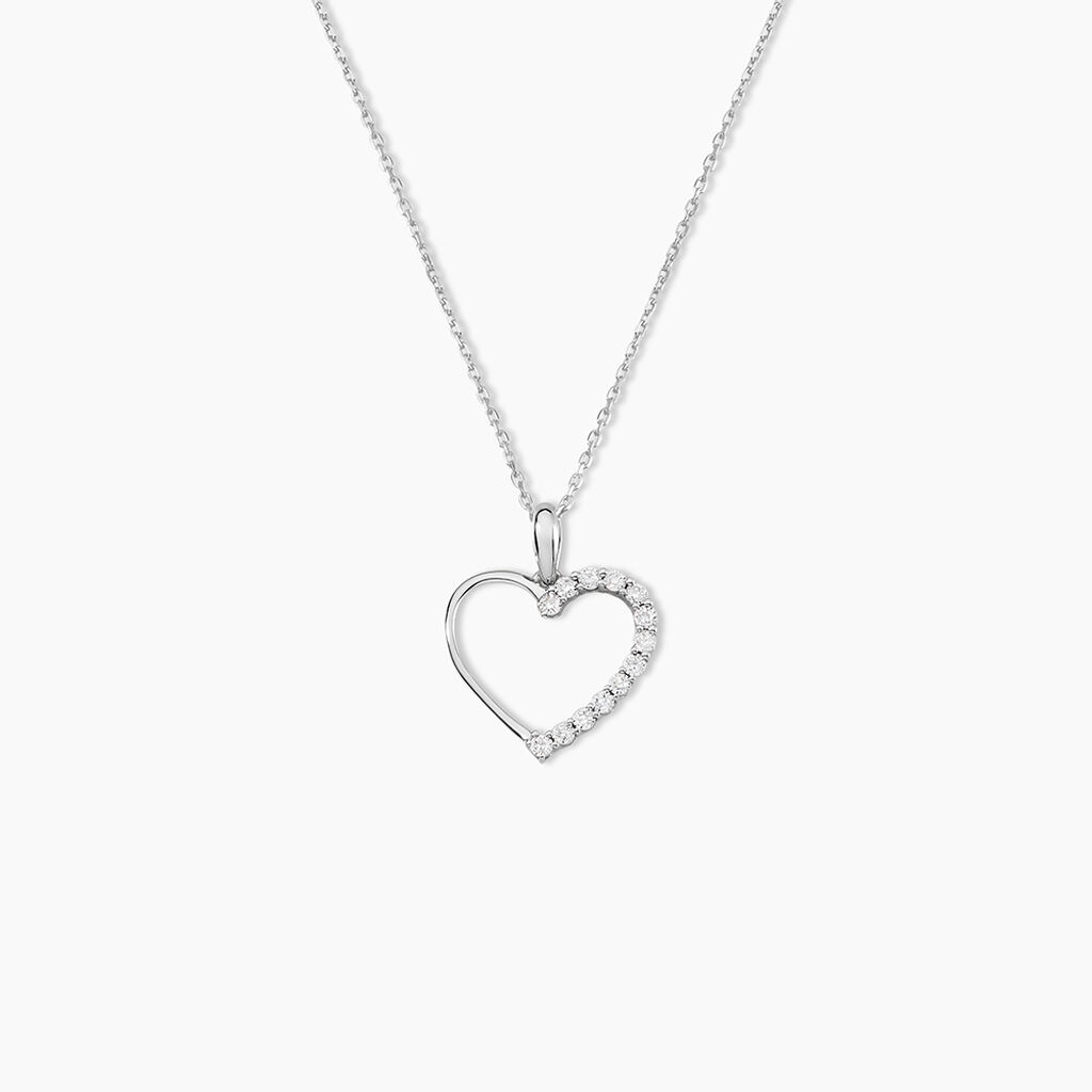 Collier Chlora Or Blanc Diamant - Colliers Femme | Histoire d’Or