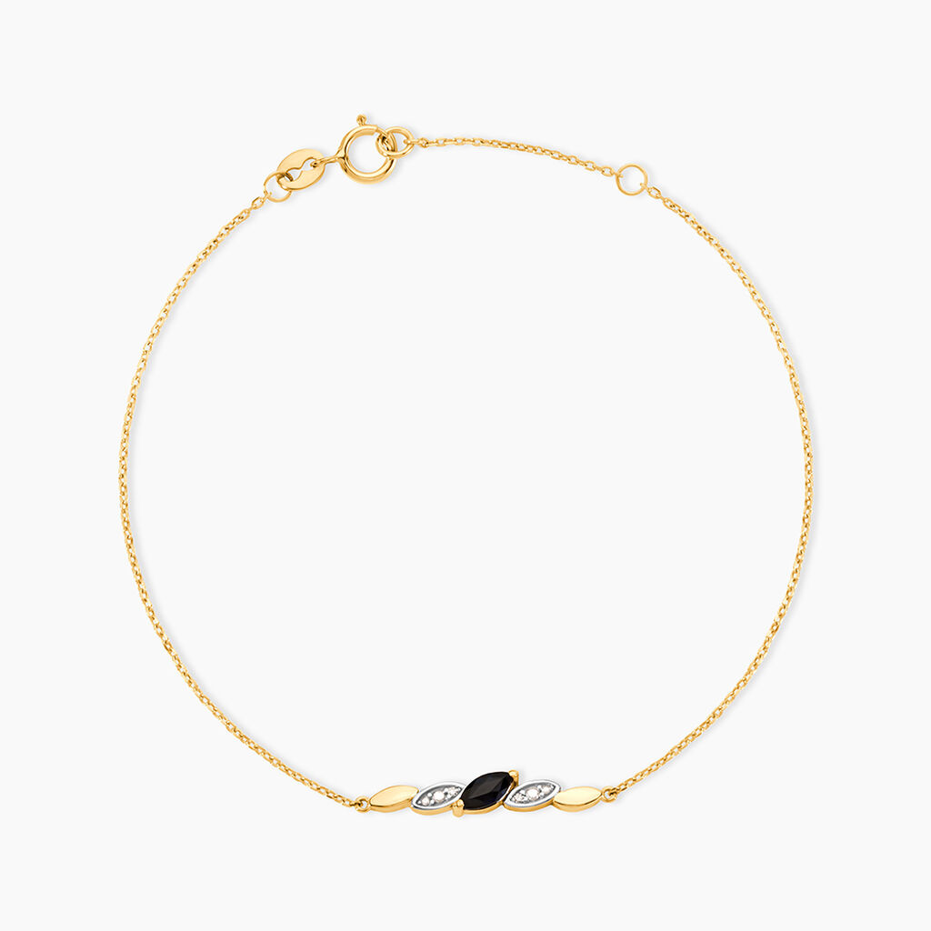 Bracelet Or Jaune Saphir Et Diamants - Bracelets Femme | Histoire d&rsquo;Or