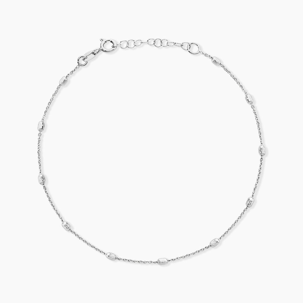 Cha&icirc;ne De Cheville Millia Argent Blanc - Cha&icirc;nes de cheville Femme | Histoire d&rsquo;Or