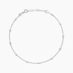 Cha&icirc;ne De Cheville Millia Argent Blanc - Cha&icirc;nes de cheville Femme | Histoire d&rsquo;Or