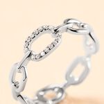 Bague Trait D'union Argent Blanc Oxyde De Zirconium - Bagues avec pierre Femme | Histoire d&rsquo;Or