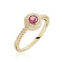 Bague Plaqué Or Eugenie Pierre Synthétique