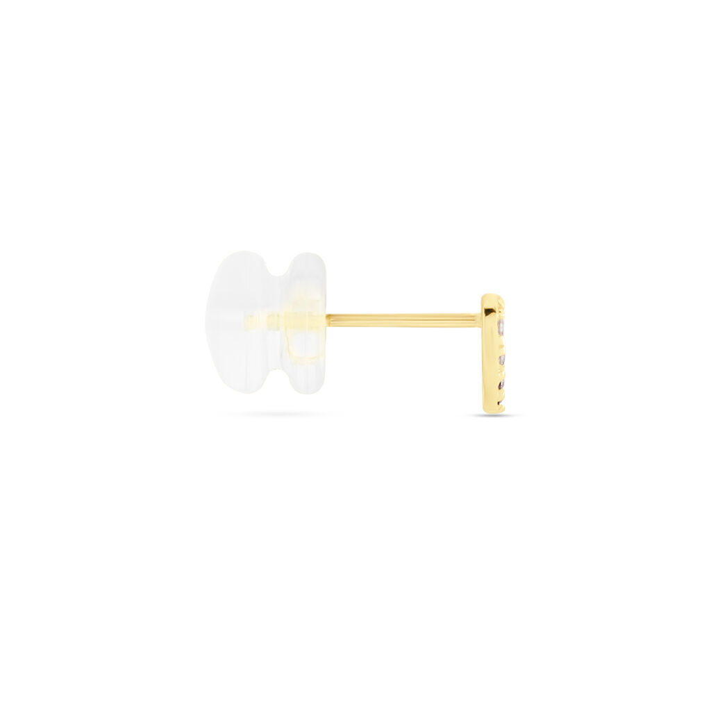Boucle D'oreille Puce Unitaire Howie Or Jaune Oxyde De Zirconium - Clous d'oreilles Femme | Histoire d’Or