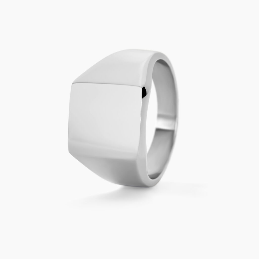 Chevaliere Acier Blanc Winebald - Chevali&egrave;res Homme | Histoire d&rsquo;Or