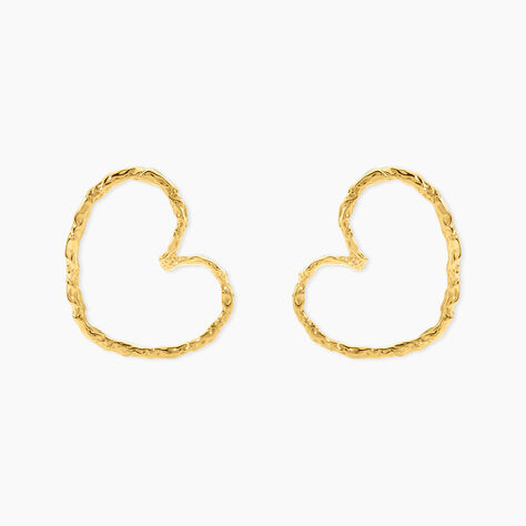 Boucles D'Oreilles Puces Sylia Acier Jaune - Boucles d'oreilles fantaisie Femme | Histoire d&rsquo;Or