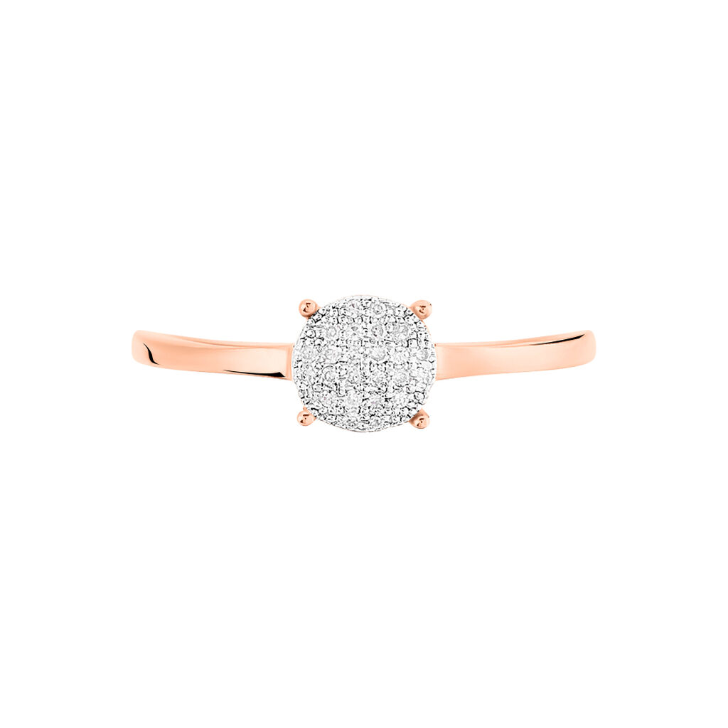 Bague Princesse Or Rose Diamant - Bagues avec pierre Femme | Histoire d’Or