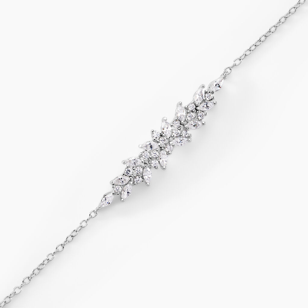 Bracelet Argent Blanc Precieux Flocon Oxyde De Zirconium - Bracelets Femme | Histoire d’Or